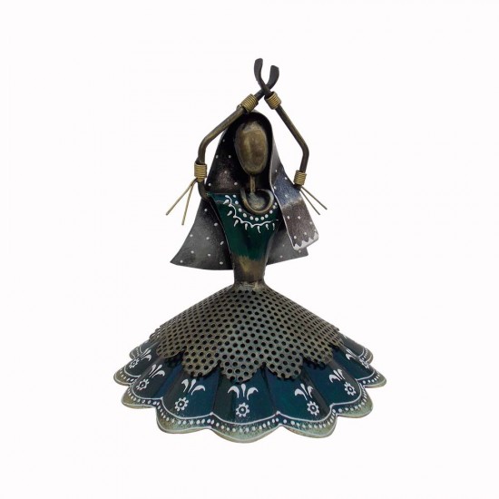 Multicolored Kalbeliya Women Dancers on Swing Figurine - Set Of Three Multicolored Kalbeliya Women Dancers on Swing Figurine - Set Of Three
