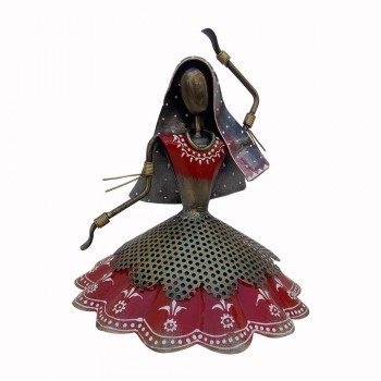Multicolored Kalbeliya Women Dancers on Swing Figurine - Set Of Three