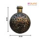 Antique Golden Finished Perforated Iron Kudia Tea-Light Pot 15 Inch Antique Golden Finished Perforated Iron Kudia Tea-Light Pot 15 Inch