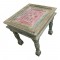 Table Carved Multicolored Distress
