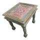 Table Carved Multicolored Distress Table Carved Multicolored Distress