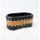 Oval Wooden Bowl with Bone Inlay Oval Wooden Bowl with Bone Inlay