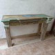 Distressed Antique Finish Wooden Console Distressed Antique Finish Wooden Console