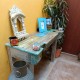 Distressed Antique Finish Wooden Console Distressed Antique Finish Wooden Console