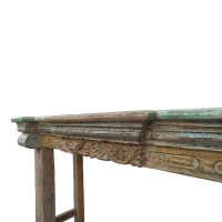 Distressed Antique Finish Wooden Console