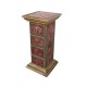 Chest of Four Drawers The unaffected Pillar Distressed Red Chest of Four Drawers The unaffected Pillar Distressed Red