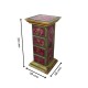 Chest of Four Drawers The unaffected Pillar Distressed Red Chest of Four Drawers The unaffected Pillar Distressed Red