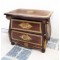 Colonial Style Bedside Cabinet with Indian Brass Artwork 