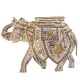 Distrssed White Wooden Elephant Distrssed White Wooden Elephant