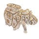Distrssed White Wooden Elephant Distrssed White Wooden Elephant