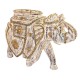 Distrssed White Wooden Elephant Distrssed White Wooden Elephant