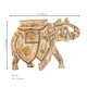 Distrssed White Wooden Elephant Distrssed White Wooden Elephant