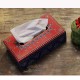 Wooden Hand-Painted Tissue Box Wooden Hand-Painted Tissue Box