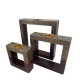 In-Square Tea Light Holder, Set of Three