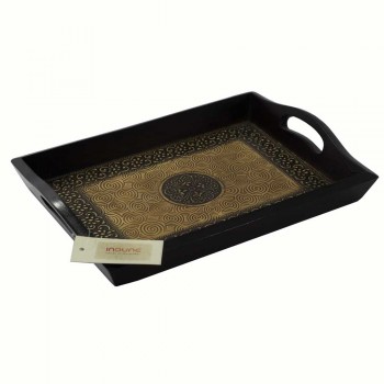 Wooden Tray - Brass Art