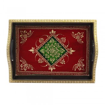 Wooden Tray - Hand Painted (Set of Three)