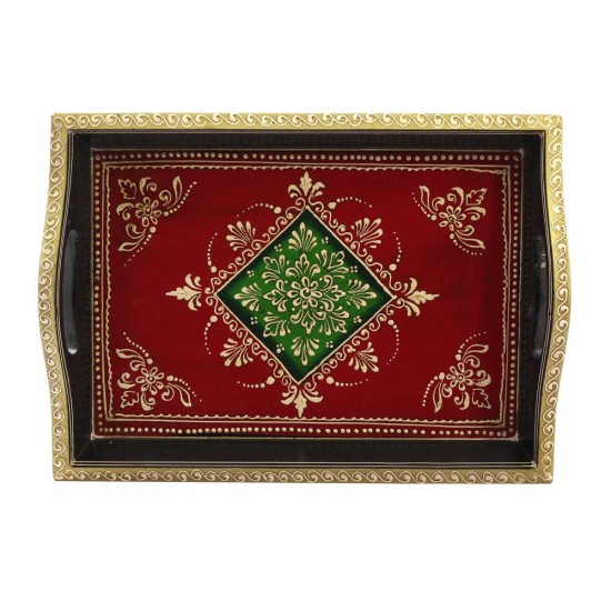 Wooden Tray - Hand Painted Wooden Tray - Hand Painted