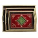 Wooden Tray - Hand Painted (Set of Three) Wooden Tray - Hand Painted (Set of Three)