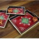 Wooden Tray - Hand Painted (Set of Three) Wooden Tray - Hand Painted (Set of Three)