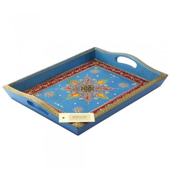 Wooden Tray - Embossed & Hand Painted