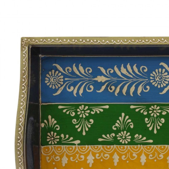 Wooden Tray - Embossed & Hand Painted