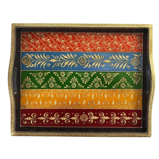 Wooden Tray - Embossed & Hand Painted