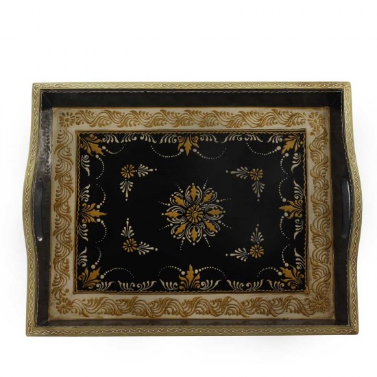 Wooden Tray - Embossed & Hand Painted