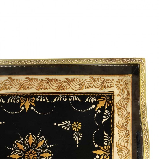 Wooden Tray - Embossed & Hand Painted