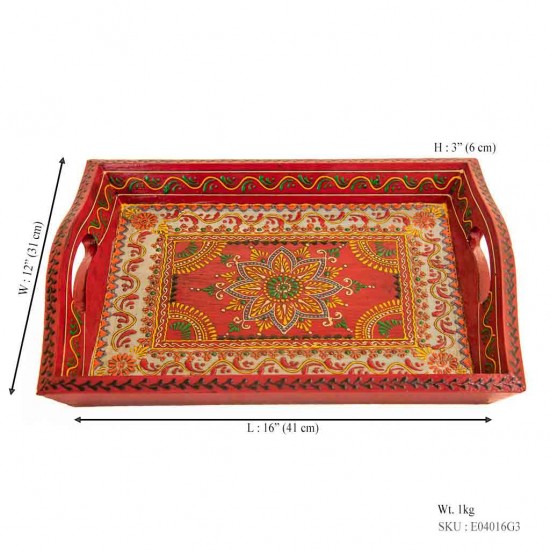 Hand Painted Wooden Serving Tray Hand Painted Wooden Serving Tray