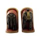 Wooden Hand Painted Elephant Book End Set Wooden Hand Painted Elephant Book End Set