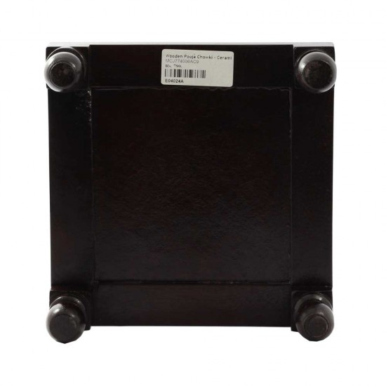 Square Wooden Chorang Pooja Bajot with Ceramic Tile Top 8 x 8 Inches Square Wooden Chorang Pooja Bajot with Ceramic Tile Top 8 x 8 Inches