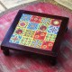 Square Wooden Tile Art Chorang- Pooja Chowki 10 x 10 Inches