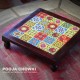 Square Wooden Tile Art Chorang- Pooja Chowki - 12 x 12 Inches