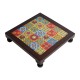 Square Wooden Tile Art Chorang- Pooja Chowki - 12 x 12 Inches Square Wooden Tile Art Chorang- Pooja Chowki - 12 x 12 Inches