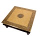 Wooden Square Pooja Chorang Embossed Brass Art 18 x 18 x 6 Inches Wooden Square Pooja Chorang Embossed Brass Art 18 x 18 x 6 Inches