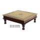 Wooden Square Pooja Chorang Embossed Brass Art 18 x 18 x 6 Inches Wooden Square Pooja Chorang Embossed Brass Art 18 x 18 x 6 Inches
