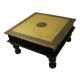 Wooden Square Pooja Chorang Embossed Brass Art 12 x 12 x 6 Inches Wooden Square Pooja Chorang Embossed Brass Art 12 x 12 x 6 Inches