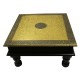 Wooden Square Pooja Chorang Embossed Brass Art 12 x 12 x 6 Inches Wooden Square Pooja Chorang Embossed Brass Art 12 x 12 x 6 Inches