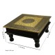 Wooden Square Pooja Chorang Embossed Brass Art 12 x 12 x 6 Inches Wooden Square Pooja Chorang Embossed Brass Art 12 x 12 x 6 Inches