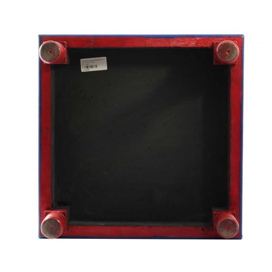 Wooden Square Pooja Chowki Hand Painted 15 x 15 x 6 Inches Wooden Square Pooja Chowki Hand Painted 15 x 15 x 6 Inches