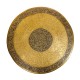 Wooden Round Pooja Chorang Set of Three- Embossed Brass Art Wooden Round Pooja Chorang Set of Three- Embossed Brass Art
