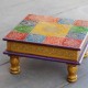 Wooden Square Pooja Chorang Hand Painted 12 x 12 x 6 Inches Wooden Square Pooja Chorang Hand Painted 12 x 12 x 6 Inches