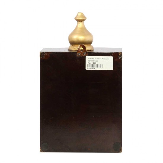 Wooden Mandir - Polished, Brass Art Wooden Mandir - Polished, Brass Art