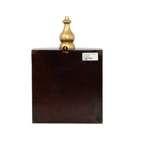 Wooden Mandir - Polished, Brass Art Wooden Mandir - Polished, Brass Art