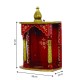 Wooden Mandir - Hand Painted Wooden Mandir - Hand Painted