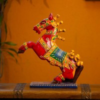 Handmade wooden horse showpiece rustic déco Handmade wooden horse showpiece rustic déco