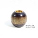 Wooden Tealight with Embossed Brass Artwork Wooden Tealight with Embossed Brass Artwork