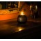 Wooden Tealight with Embossed Brass Artwork