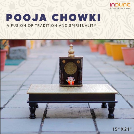 Wooden Rectangular Pooja - 1 Wooden Rectangular Pooja - 1