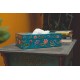 Wooden Green Hand-Painted Tissue Box  
